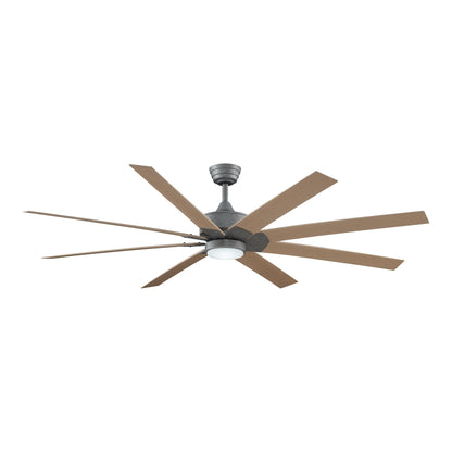 Levon Custom LED Ceiling Fan in Galvanized/Natural (72-Inch).