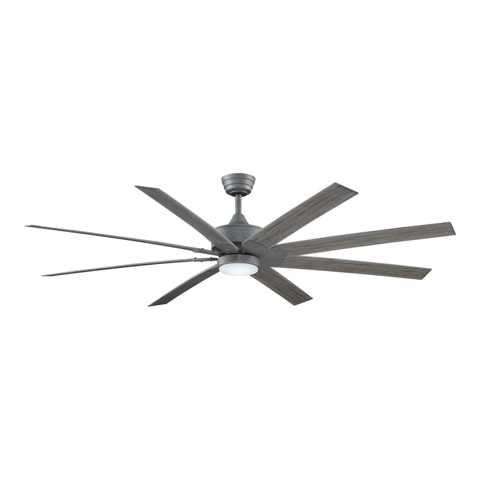 Levon Custom LED Ceiling Fan in Galvanized/Weathered Wood (72-Inch).