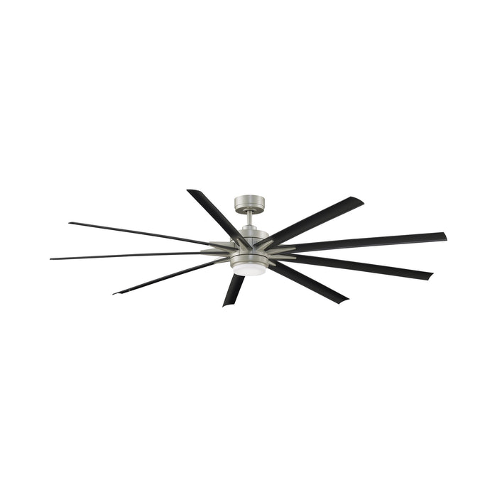 Odyn 84-Inch Indoor / Outdoor LED Ceiling Fan in Brushed Nickel/Black (120V).