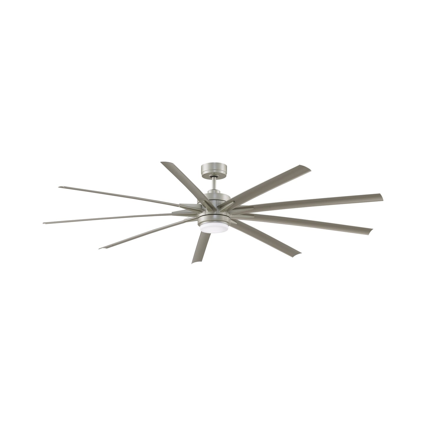 Odyn 84-Inch Indoor / Outdoor LED Ceiling Fan in Brushed Nickel (120V).