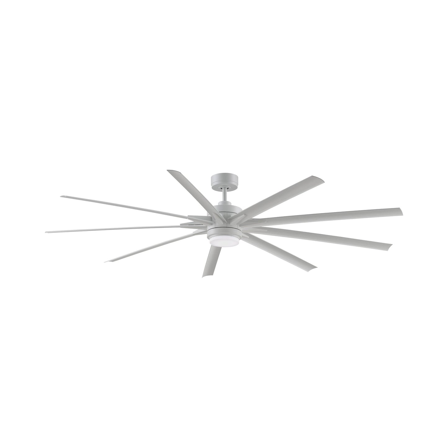 Odyn 84-Inch Indoor / Outdoor LED Ceiling Fan in Matte White (120V).