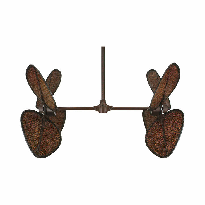 Palisade 52 Inch Indoor Ceiling Fan in Rust/Antique Woven Bamboo (91.5-Inch).