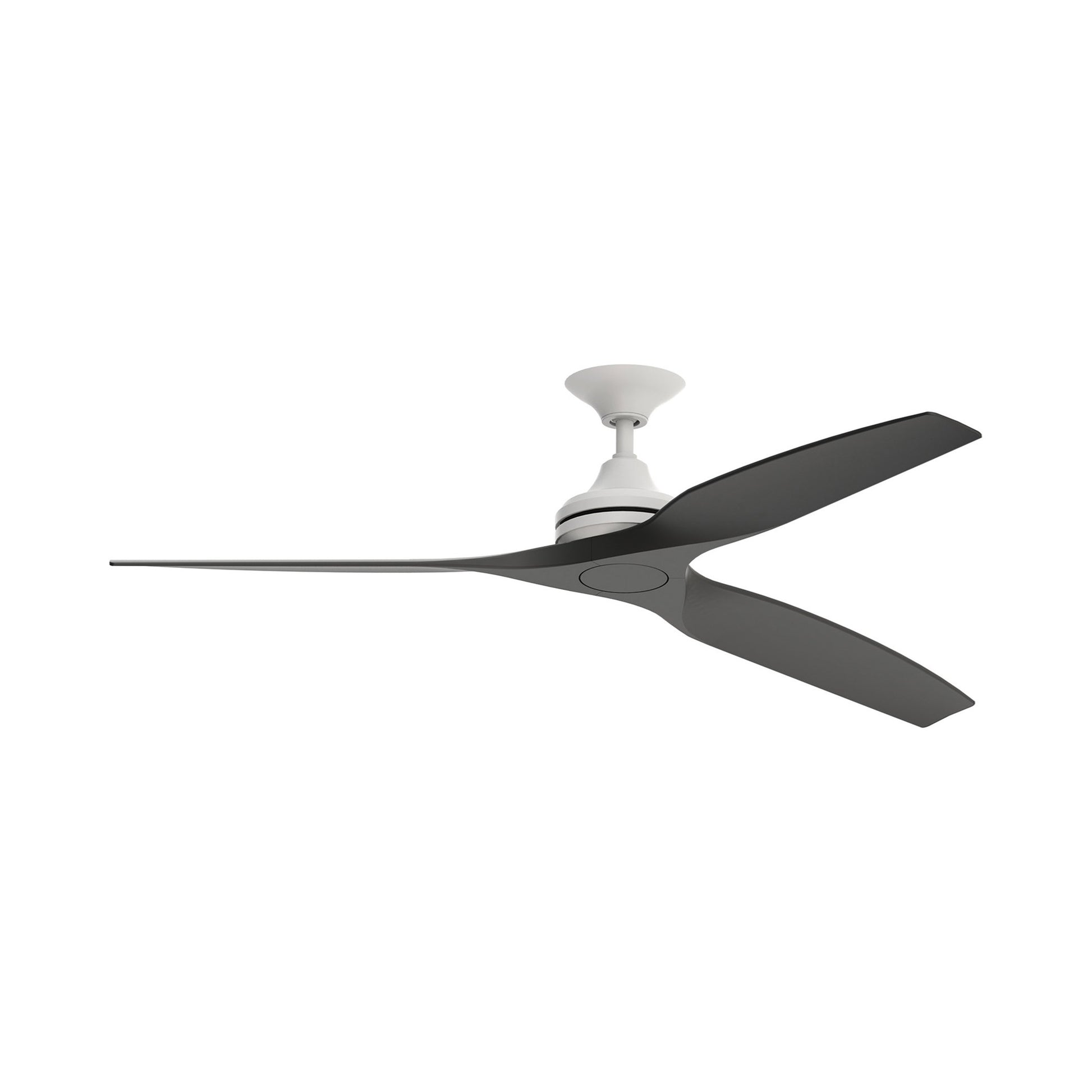 Spitfire Ceiling Fan in Matte White/Black (48-Inch).