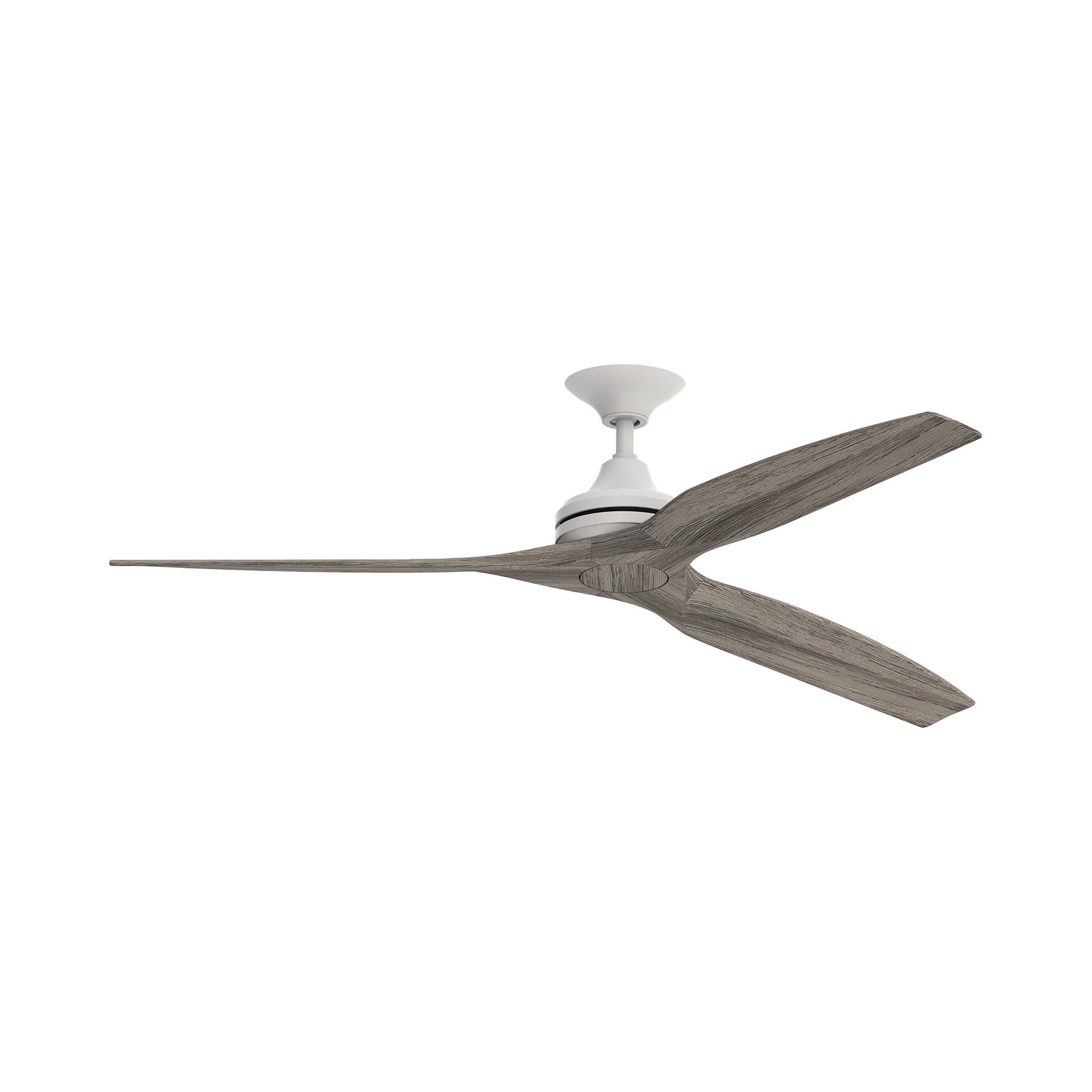 Spitfire Ceiling Fan in Matte White/Weathered Wood (48-Inch).
