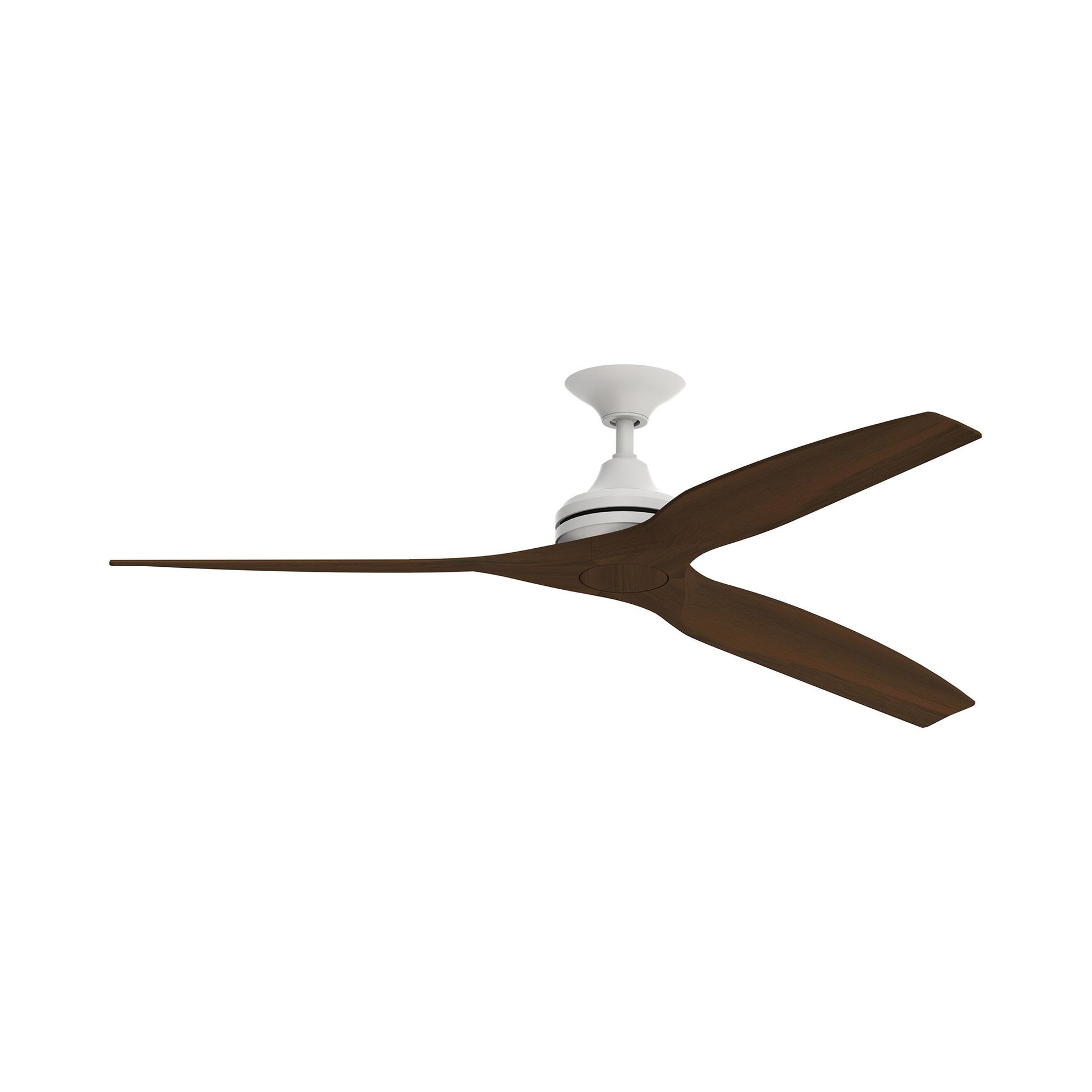 Spitfire Ceiling Fan in Matte White/Whiskey Wood (48-Inch).