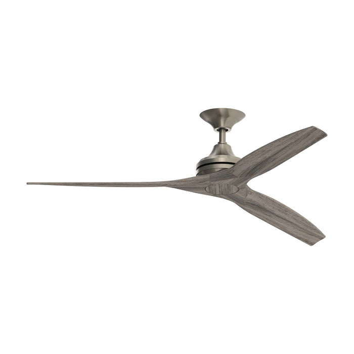Spitfire Ceiling Fan in Brushed Nickel/Weathered Wood (60-Inch).