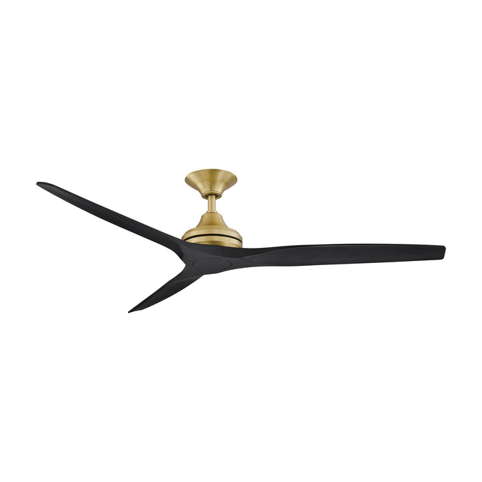 Spitfire Ceiling Fan in Brushed Satin Brass/Black (60-Inch).