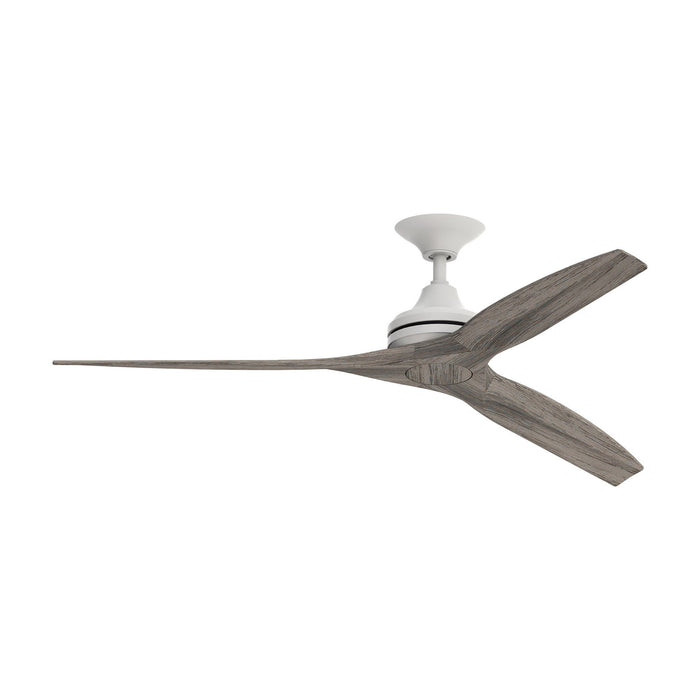 Spitfire Ceiling Fan in Matte White/Weathered Wood (60-Inch).