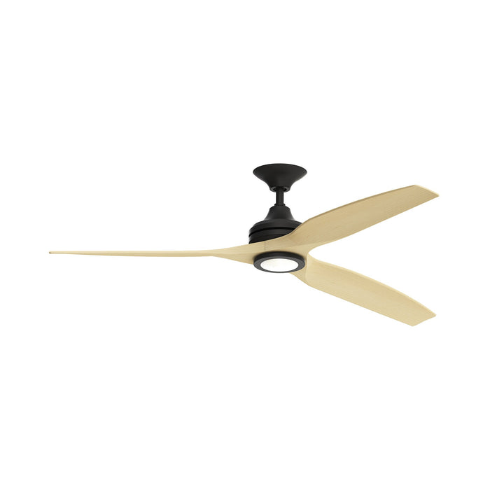 Spitfire LED Ceiling Fan in Black/Natural (48-Inch).