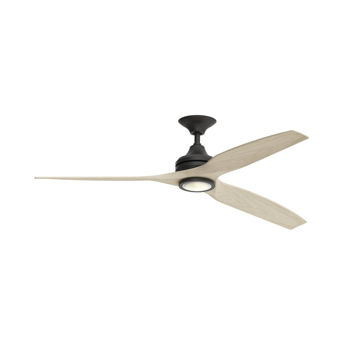 Spitfire LED Ceiling Fan in Black/Washed White (48-Inch).
