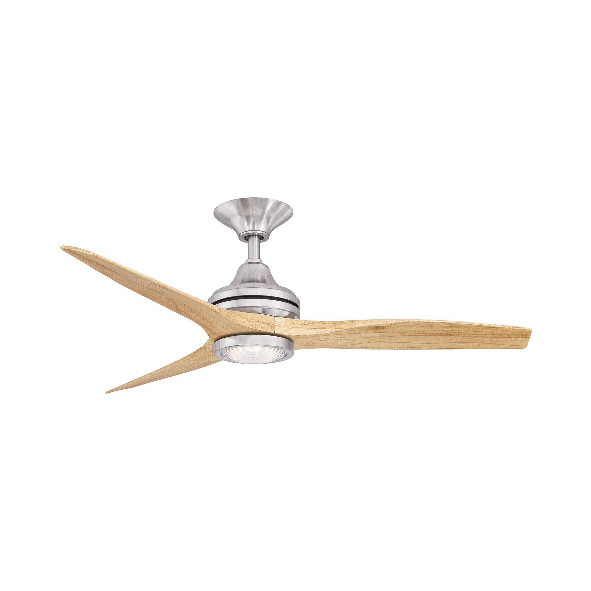 Spitfire LED Ceiling Fan in Brushed Nickel/Natural (48-Inch).