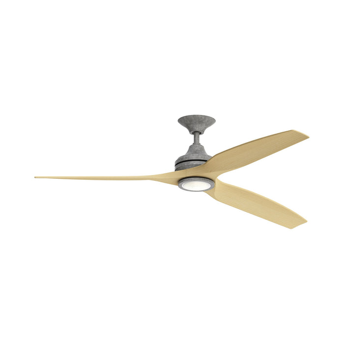Spitfire LED Ceiling Fan in Galvanized/Natural (48-Inch).