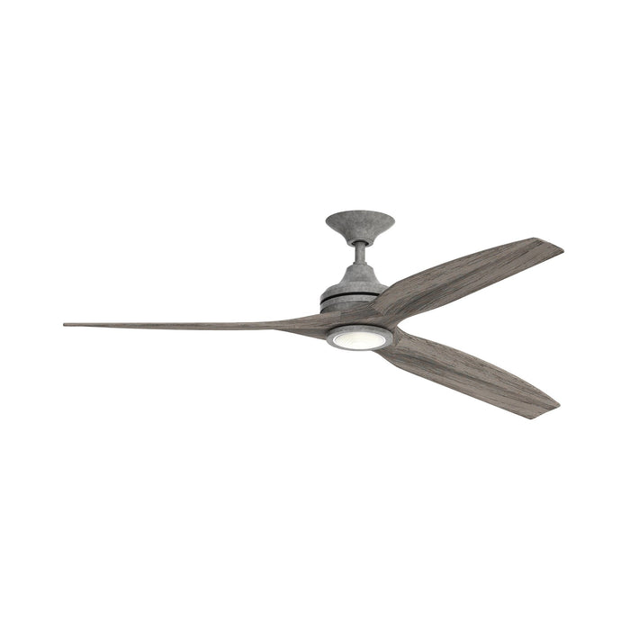 Spitfire LED Ceiling Fan in Galvanized/Weathered Wood (48-Inch).