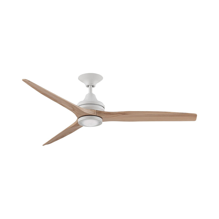 Spitfire LED Ceiling Fan in Matte White/Natural (48-Inch).