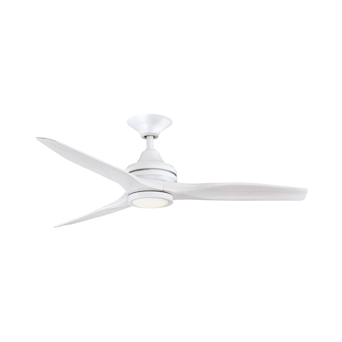 Spitfire LED Ceiling Fan in Matte White/Washed White (48-Inch).