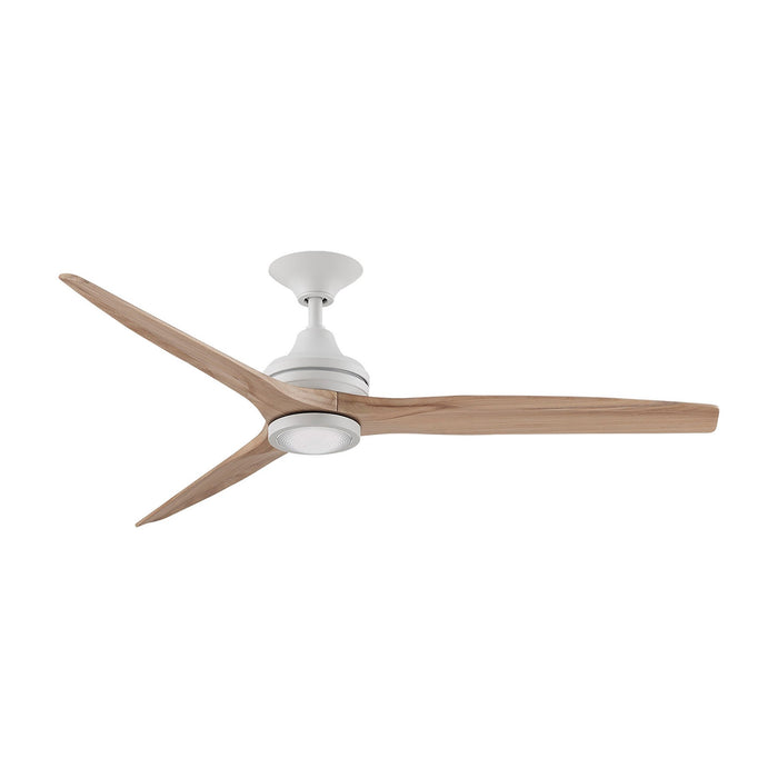 Spitfire LED Ceiling Fan in Matte White/Natural (60-Inch).