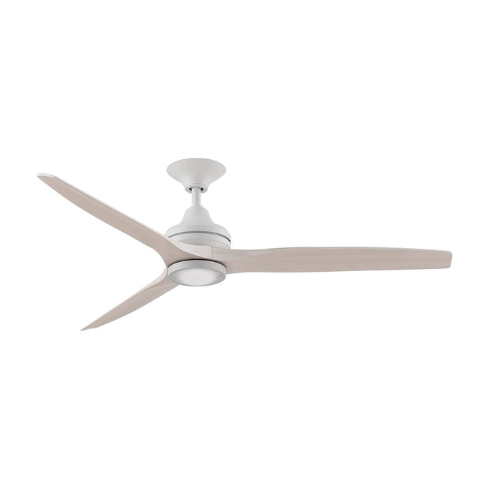 Spitfire LED Ceiling Fan in Matte White/Washed White (60-Inch).