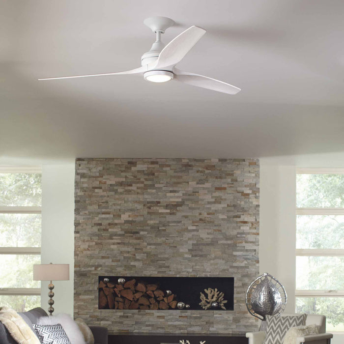 Spitfire LED Ceiling Fan in living room.