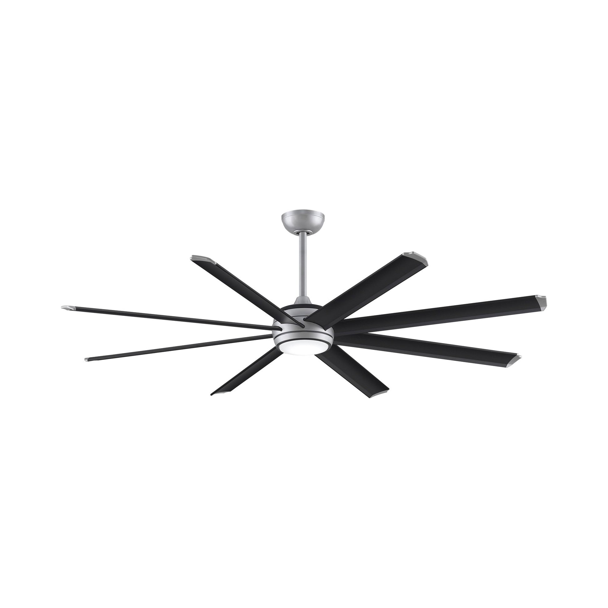 Stellar Custom 84 Inch LED Ceiling Fan in Silver/Black.
