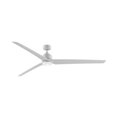 TriAire Custom 84" Ceiling Fan in Matte White (Light Kit Included).