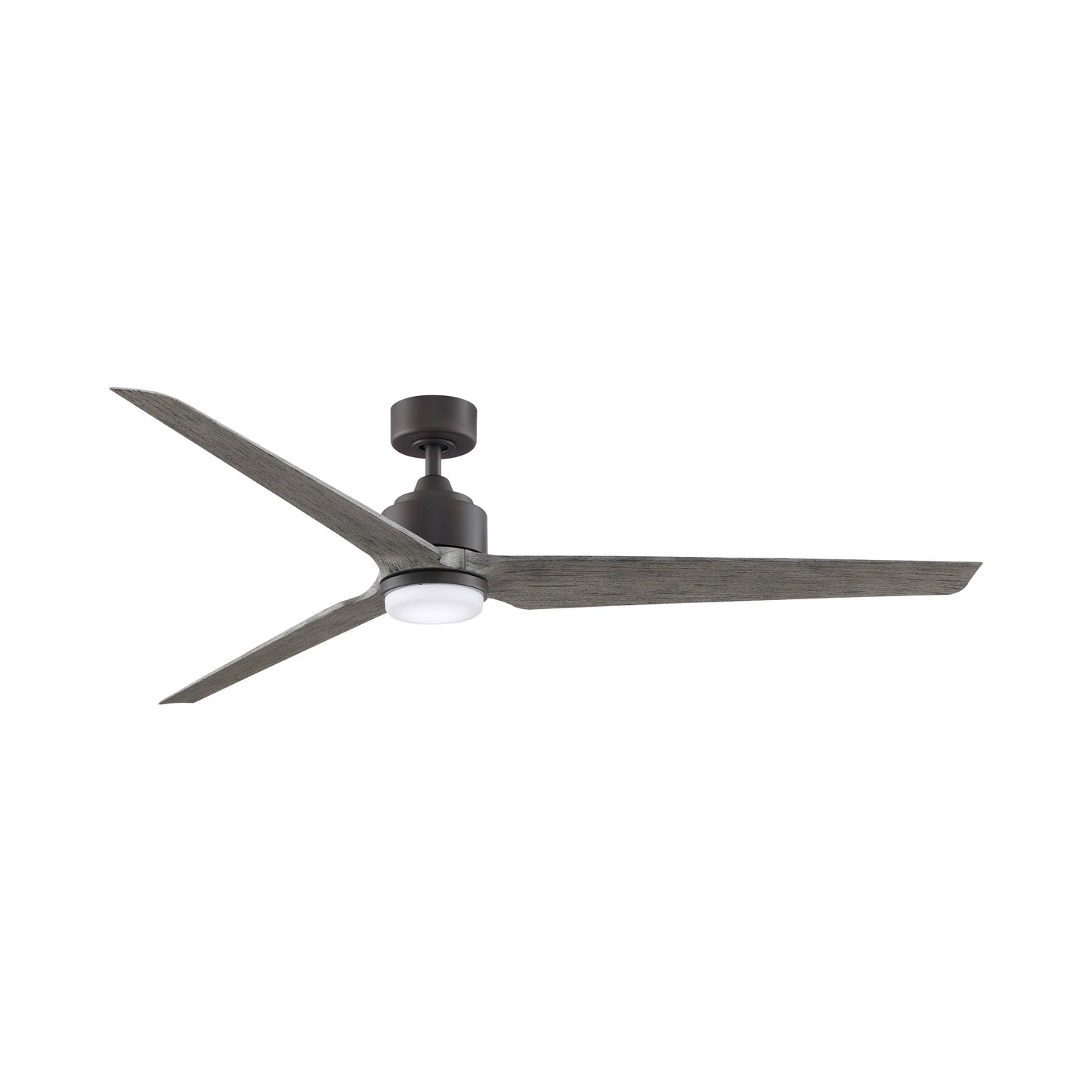 TriAire Custom LED Ceiling Fan in Matte Greige/Weathered Wood (72-Inch).