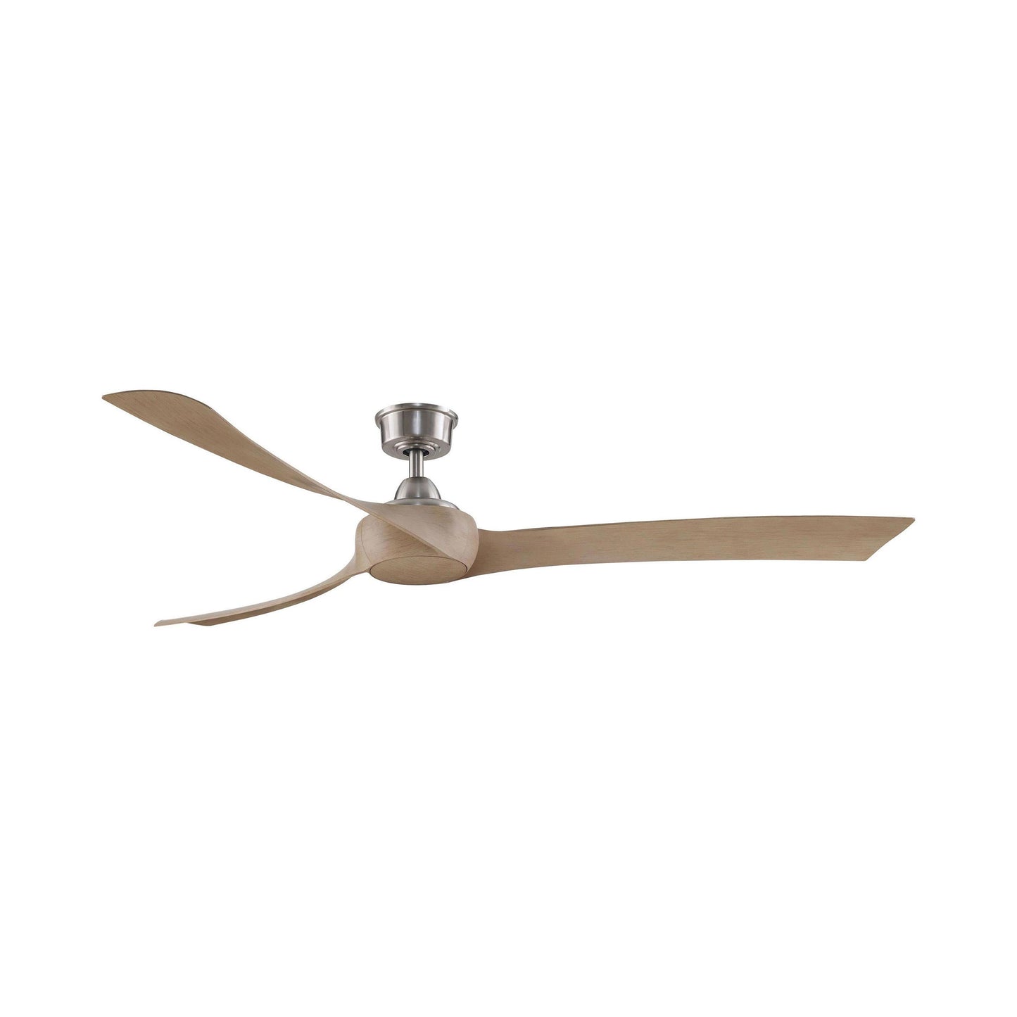 Wrap Custom 72 Inch Ceiling Fan in Brushed Nickel/Natural.