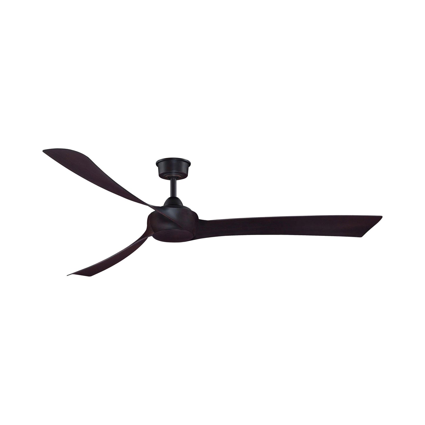 Wrap Custom 72 Inch Ceiling Fan in Dark Bronze/Dark Walnut.