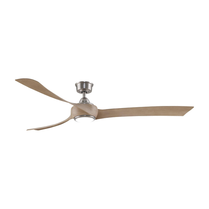 Wrap Custom 72 Inch LED Ceiling Fan in Brushed Nickel/Natural.
