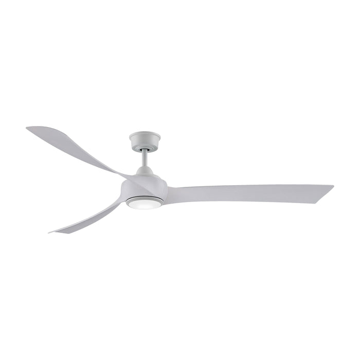 Wrap Custom 72 Inch LED Ceiling Fan in Matte White/White Washed.