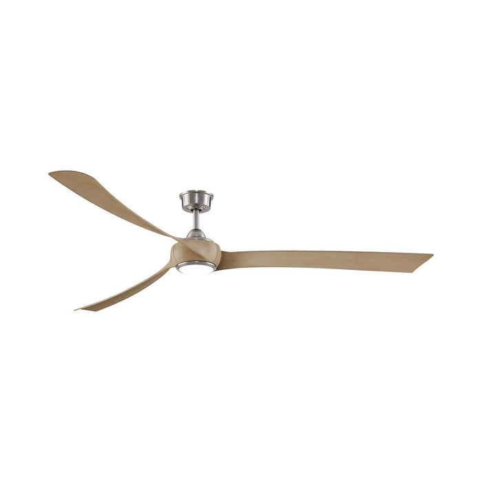Wrap Custom 84 Inch Ceiling Fan in Brushed Nickel/Natural (Light Kit Included).