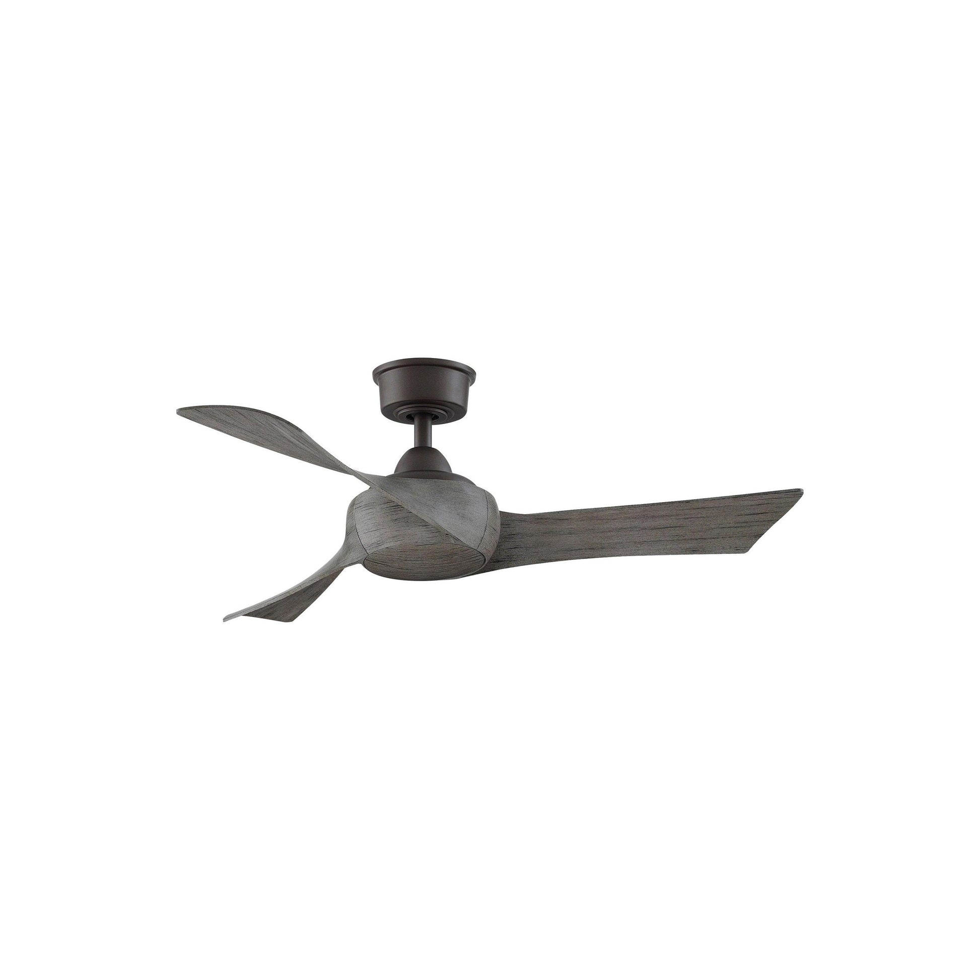 Wrap Custom Ceiling Fan in Matte Greige/Weathered Wood (44-Inch).