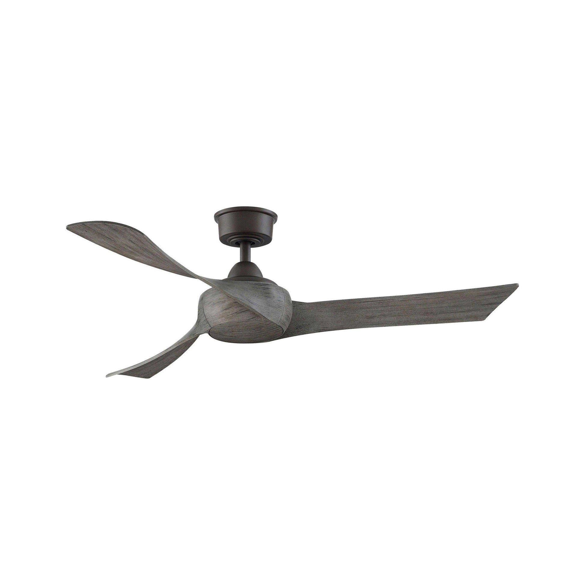 Wrap Custom Ceiling Fan in Matte Greige/Weathered Wood (52-Inch).