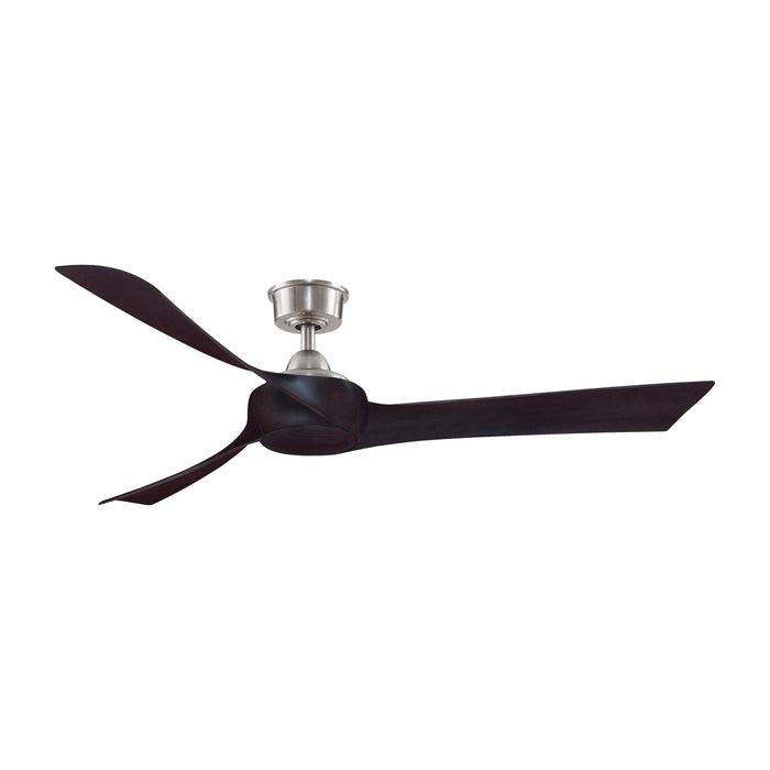 Wrap Custom Ceiling Fan in Brushed Nickel/Dark Walnut (60-Inch).