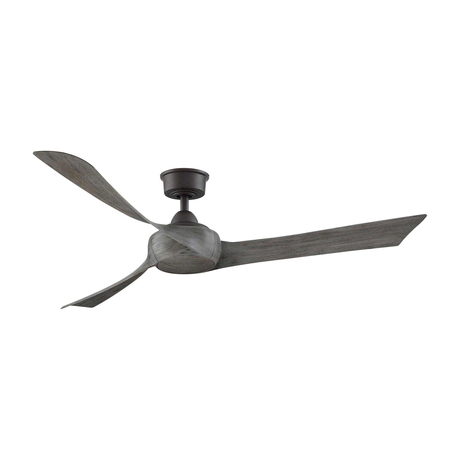 Wrap Custom Ceiling Fan in Matte Greige/Weathered Wood (60-Inch).
