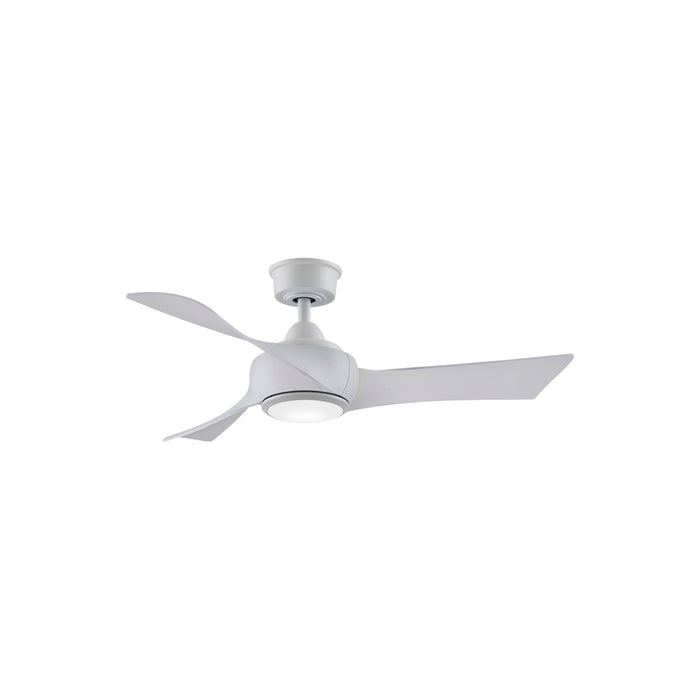 Wrap Custom LED Ceiling Fan in Matte White/White Washed (44-Inch).