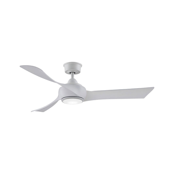 Wrap Custom LED Ceiling Fan in Matte White/White Washed (52-Inch).