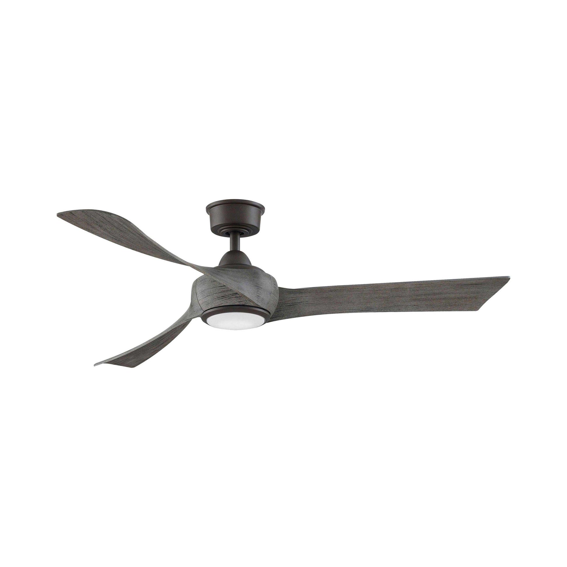 Wrap Custom LED Ceiling Fan in Matte Greige/Weathered Wood (56-Inch).
