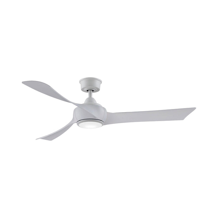 Wrap Custom LED Ceiling Fan in Matte White/White Washed (56-Inch).