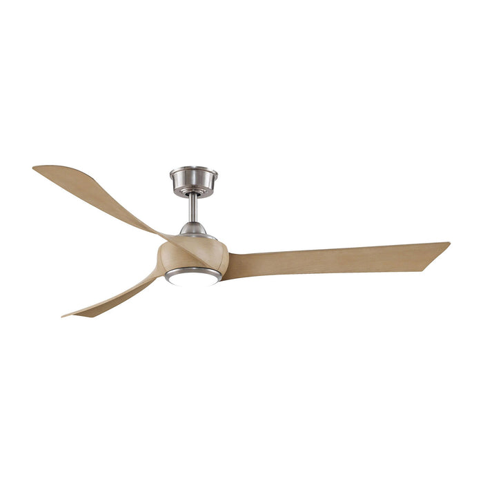 Wrap Custom LED Ceiling Fan in Brushed Nickel/Natural (64-Inch).