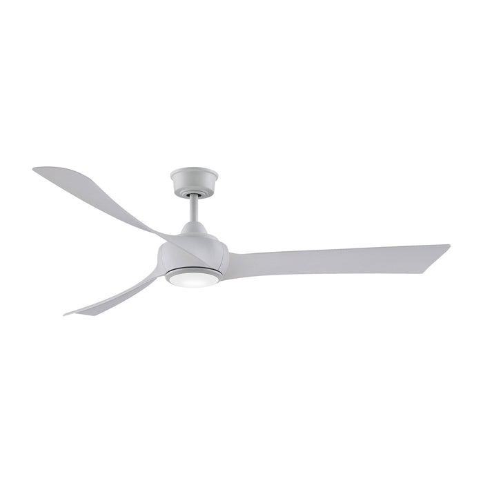 Wrap Custom LED Ceiling Fan in Matte White/White Washed (64-Inch).