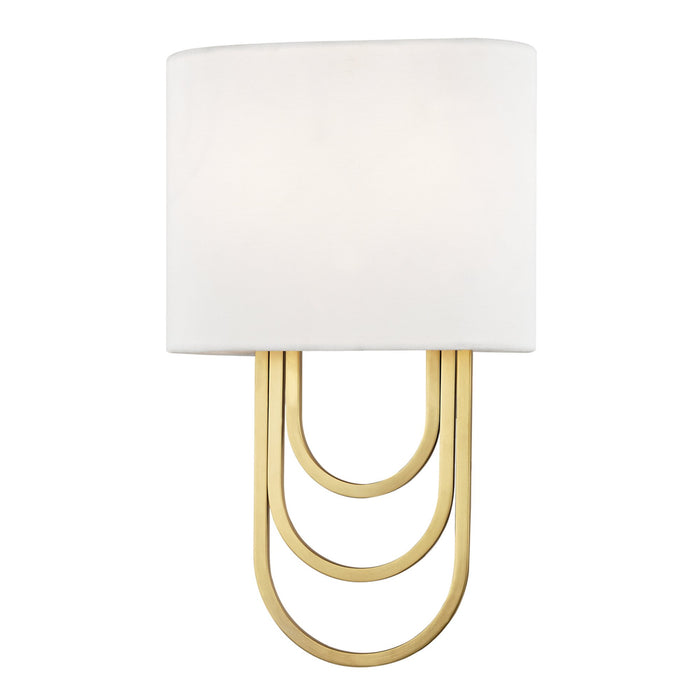 Farah Wall Light in Gold and White.