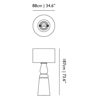 Faroo Floor Lamp - line drawing.