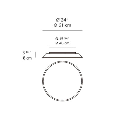 Febe LED Ceiling/Wall Light - line drawing.