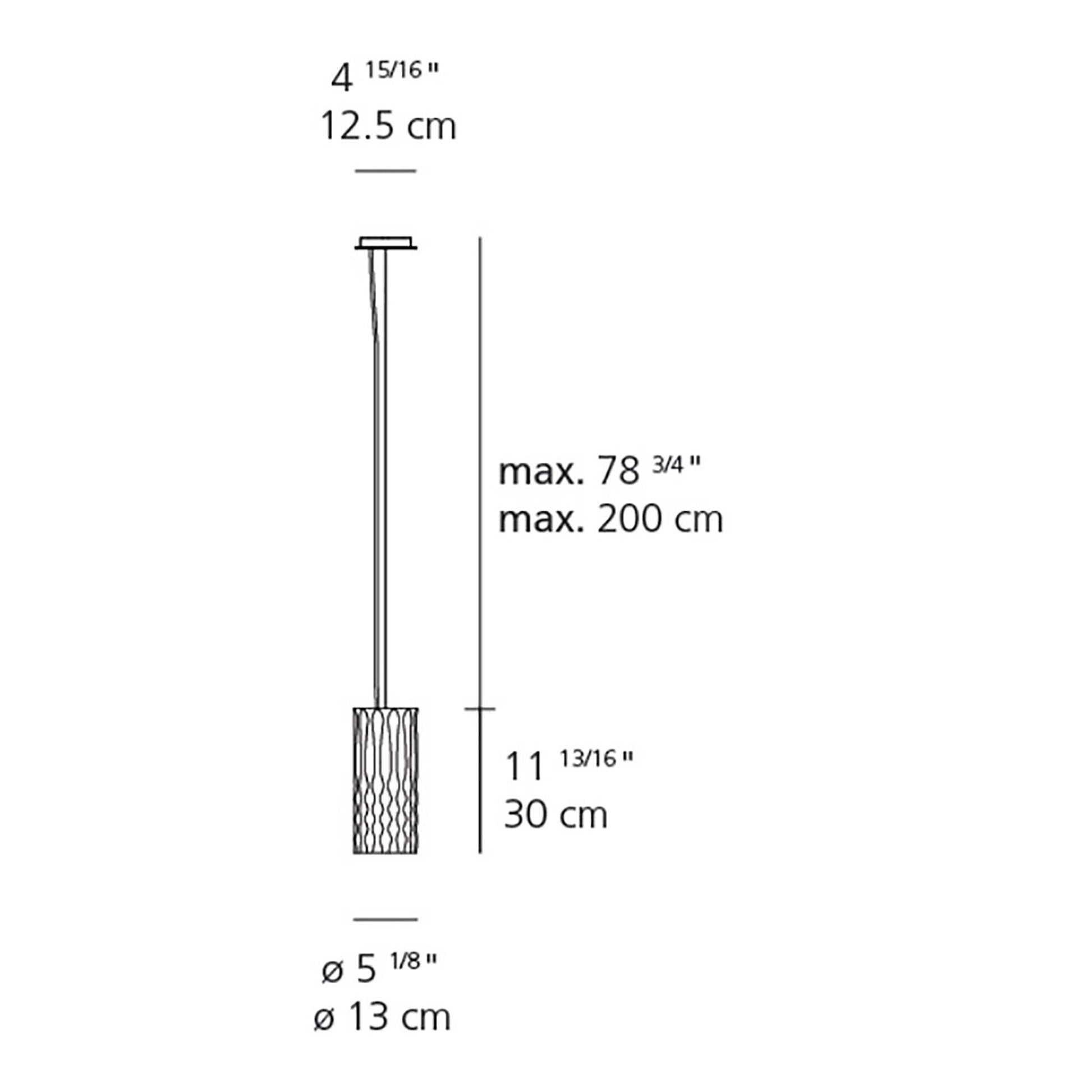 Fiamma 30 LED Pendant Light - line drawing.