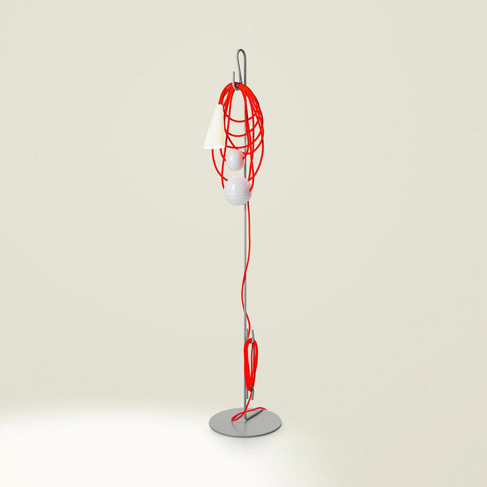Filo LED Floor Lamp in Eastern Coral.