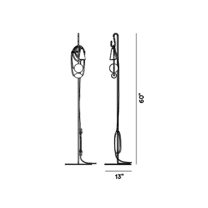 Filo LED Floor Lamp - line drawing.