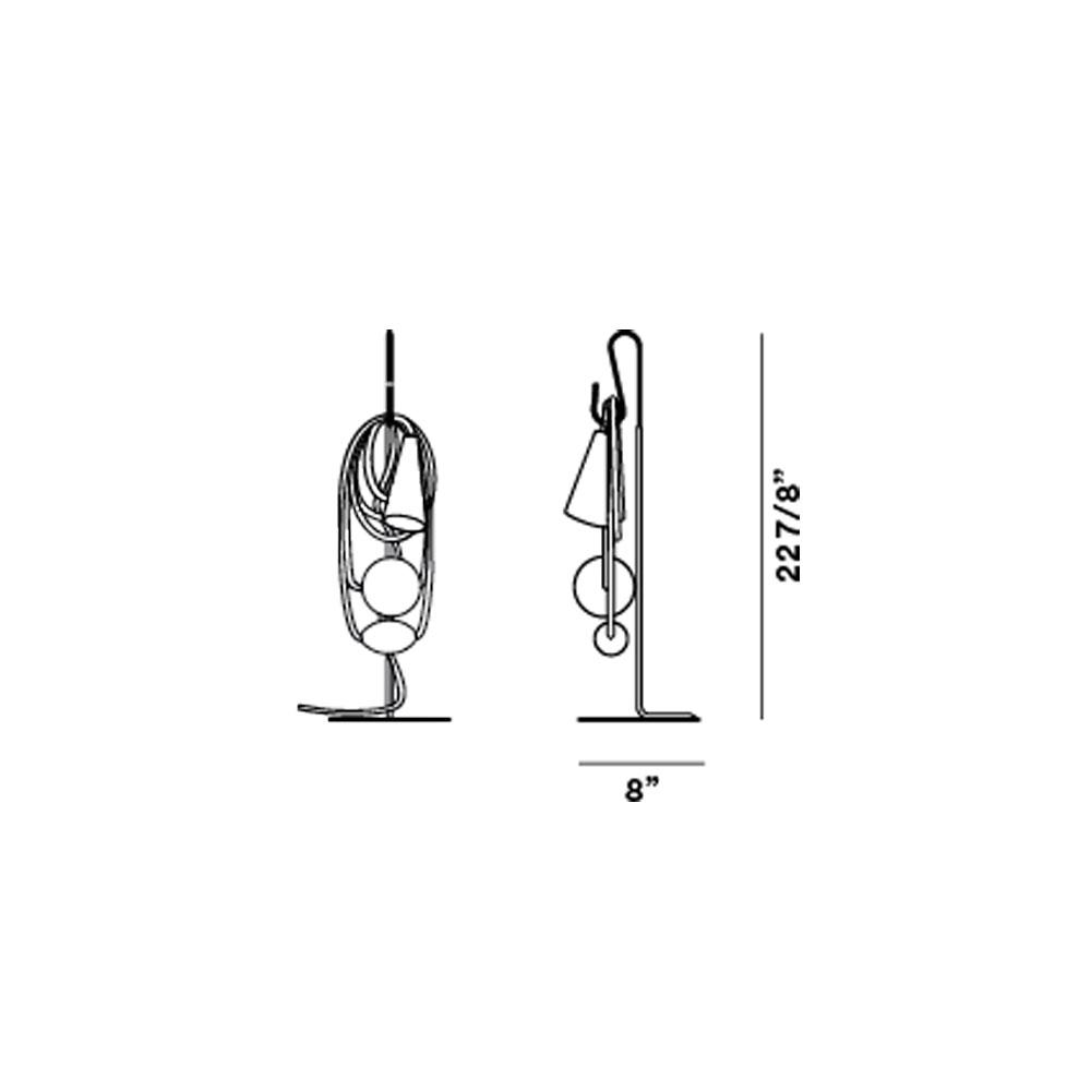 Filo LED Table Lamp - line drawing.