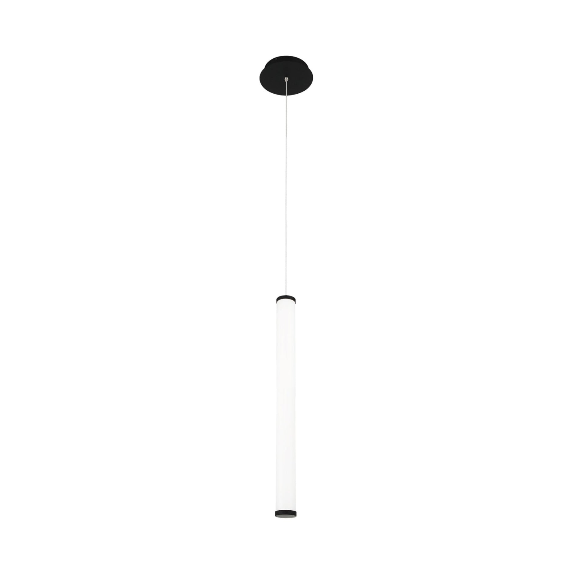 Flare LED Linear Pendant Light in Black (Medium).