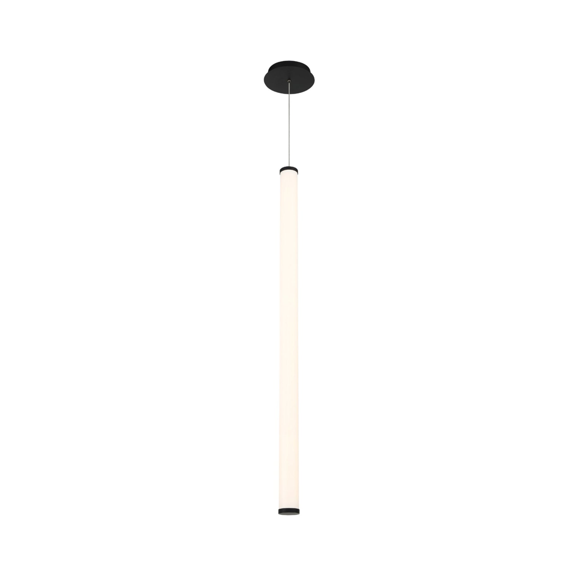 Flare LED Linear Pendant Light in Black (X-Large).