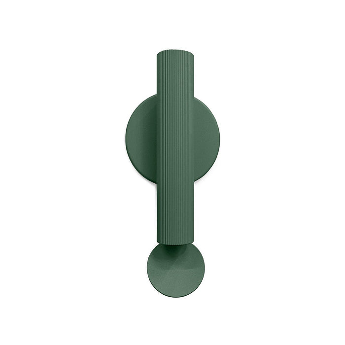 Flauta Riga Outdoor LED Wall Light in Small/Forest Green.